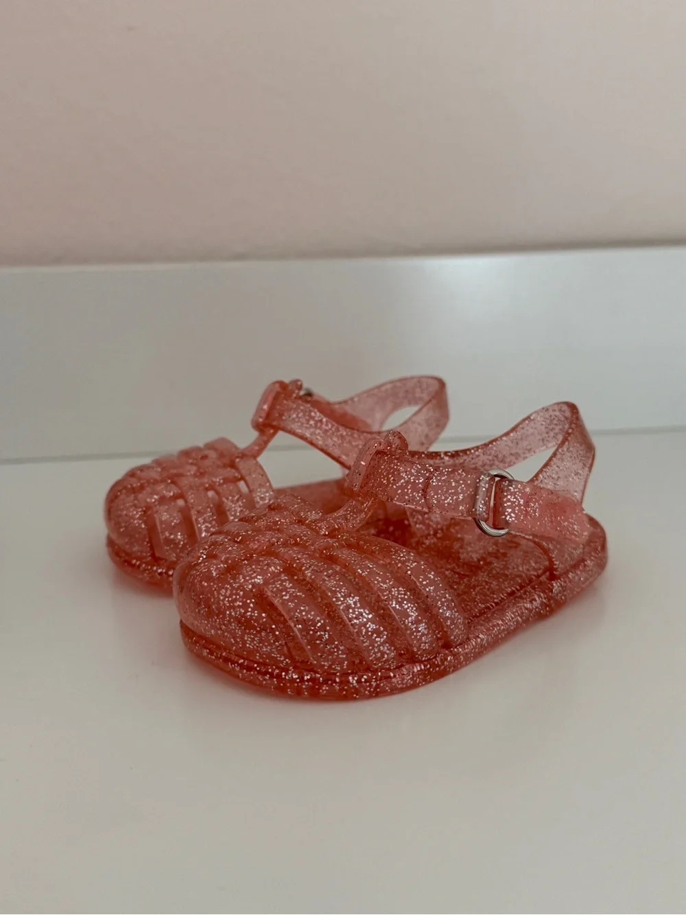 Old Navy Baby Jelly Sandals BUNDLE Size 2C Silver Pink